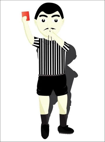 The soccer referee — Stock Vector