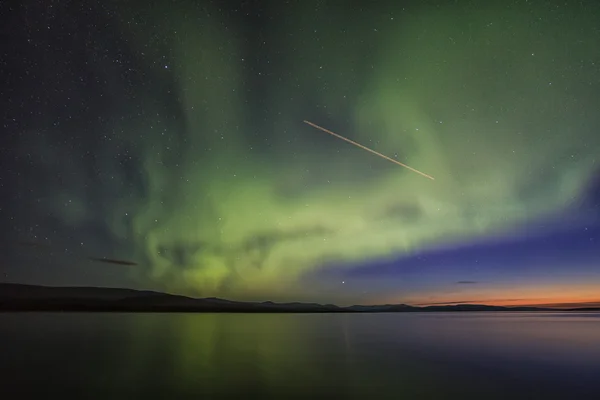 Аврора Borealis.Polar вогнями — стокове фото