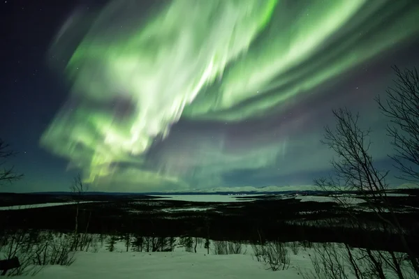 Аврора Borealis.Polar Светильники — стоковое фото