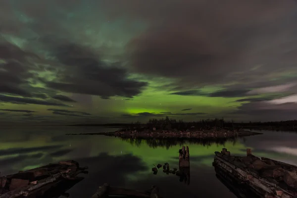 Аврора Borealis.Polar вогнями — стокове фото