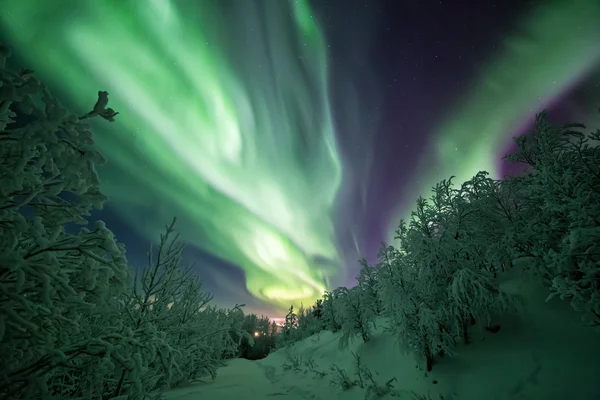 Aurora Borealis.Polar Luces Imagen de archivo