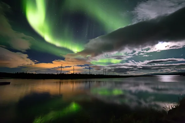 Aurora Borealis.Polar Luces Fotos de stock libres de derechos