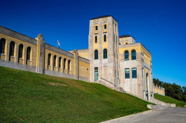 R.C. 'nin manzarası Toronto 'daki Harris Su arıtma tesisi. Toronto, Kanada - 16 Ekim 2025.