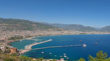 Alanya şehir merkezinin hava manzarası