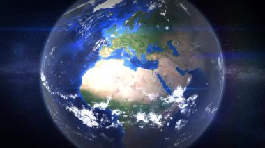 Dünya Haritası Uzaydan İstanbul Şehrine Odaklanıyor