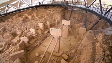 Türkiye 'nin Şanlıurfa ilindeki Göbeklitepe harabelerinin manzarası