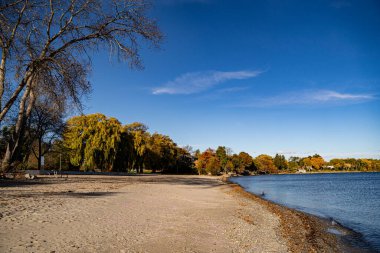 Toronto 'daki Marie Curtis Park Sahili manzarası.