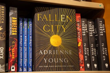 Adrienne Young 'ın Fallen City kitap kapağını kapatın. Toronto, Kanada - 20 Kasım 2025.