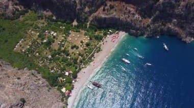 Oludeniz kıyı bölgesindeki Kelebek Vadisi 'nin havadan görünüşü
