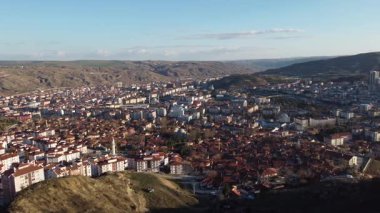 Cankiri şehir merkezinin hava manzarası