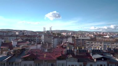 Sivas şehir merkezindeki binaların hava görüntüsü