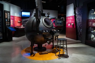 Kanada Doğa Müzesi 'ndeki Dünya Galerisi manzarası. Ottawa, Kanada - 15 Aralık 2025.