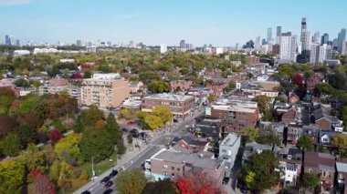 Bloor Caddesi Batı ve Toronto Koreatown 'un hava görüntüsü.