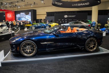 Kanada Uluslararası Otomobil Fuarı 'nda Aston Martin Vanquish Volante' nin görüntüsü. Toronto, Kanada - 18 Şubat 2026.