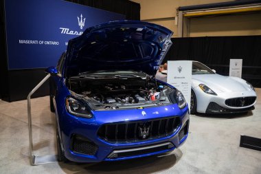 Kanada Uluslararası Otomobil Fuarı 'nda Maserati Grecale' in görüntüsü. Toronto, Kanada - 18 Şubat 2026.
