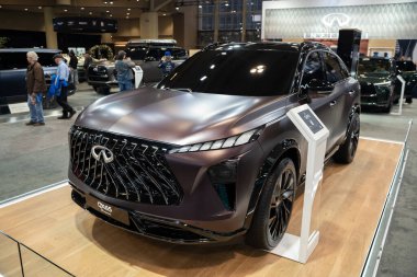 Kanada Uluslararası Otomobil Fuarı 'nda Infiniti QX65' in görüntüsü. Toronto, Kanada - 18 Şubat 2026.