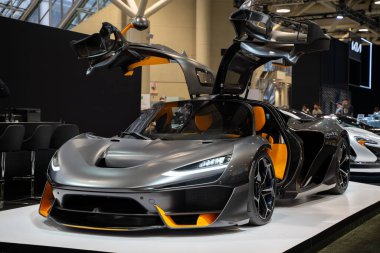 Kanada Uluslararası Otomobil Fuarı 'nda McLaren W1' in görüntüsü. Toronto, Kanada - 18 Şubat 2026.
