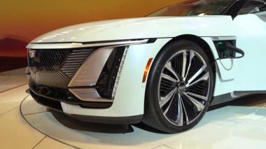 Kanada Uluslararası Otomobil Fuarı 'nda Cadillac elektrikli araba sergisi. Toronto, Kanada - 19 Şubat 2026.