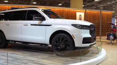 Kanada Uluslararası Otomobil Fuarı 'nda Lincoln Navigator' un görüntüsü. Toronto, Kanada - 19 Şubat 2026.