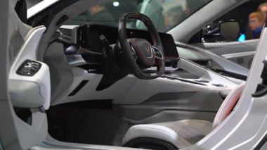 Kanada Uluslararası Otomobil Fuarı 'nda Corvette ZR1X' in görüntüsü. Toronto, Kanada - 19 Şubat 2026.