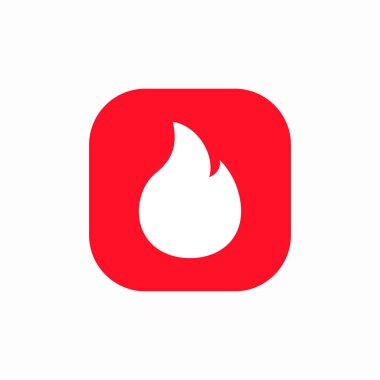 sıcak ateş ikonu işaret vektörü