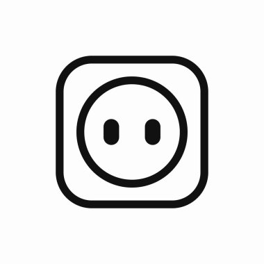 elektrik soket simgesi işaret vektörü