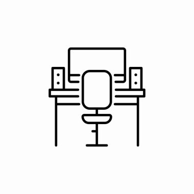 çalışma alanı bilgisayar masaüstü simgesi işaret vektörü