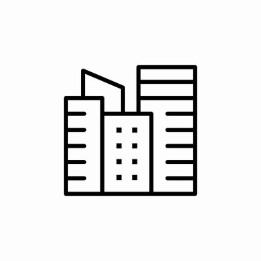 Şehir gökdelenleri simge işareti vektörü