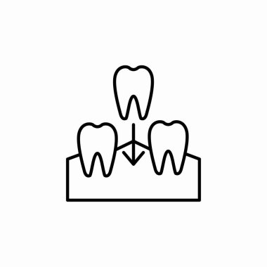 diş yerleştirme ikonu işaret vektörü