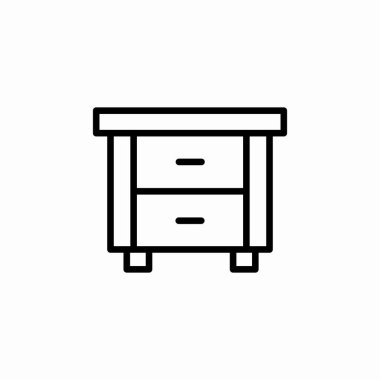 komodin mobilya çekmece simgesi işaret vektörü