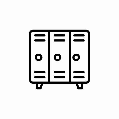 okul dolabı depolama simgesi işaret vektörü