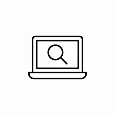 dizüstü bilgisayar arama web simgesi işaret vektörü
