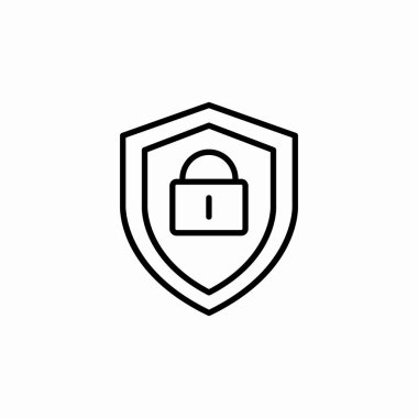 Kalkan koruma simgesi işaret vektörünü kilitle