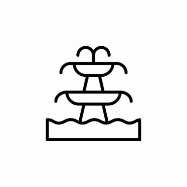 Su fıskiyesi simge işareti vektörü