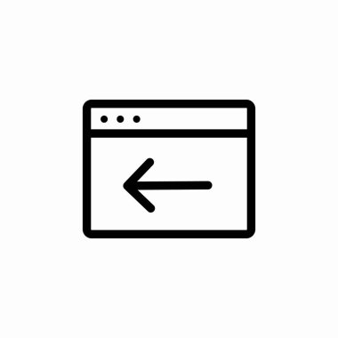 tarayıcı önceki sayfa simgesi işaret vektörü