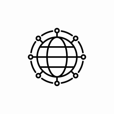 dünya konumları (2) simge işareti vektörü