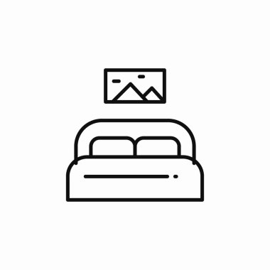Yatak odası yatak odası simgesi taşıyıcısı