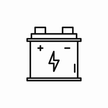 araba akümülatörü simge işareti vektörü