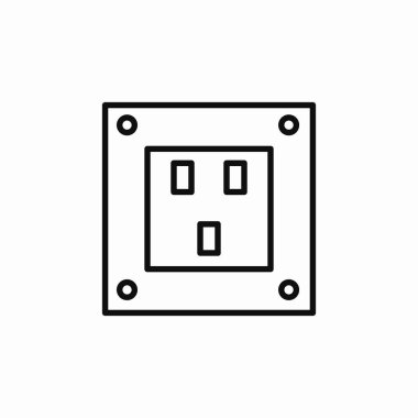 elektrent soket simgesi işaret vektörü