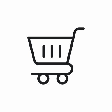 Alışveriş tramvayı simgesi tabela vektörü