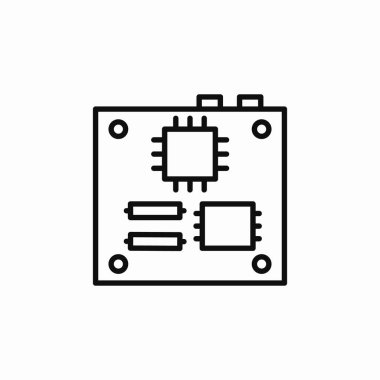 anakart bilgisayar simgesi işareti vektörü