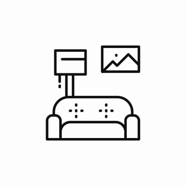 kanepe seta resim lambası işaret vektörü