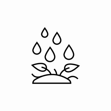 bitki yağmuru simgesi vektörü