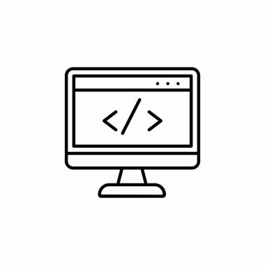 websitesi programlama bilgisayar simgesi işaret vektörü