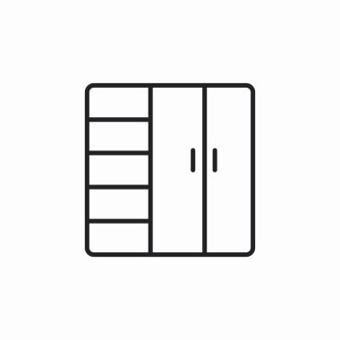 gardırop mobilya dolabı işaret vektörü