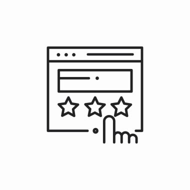 websitesi oranı yıldızları simge işareti vektörü