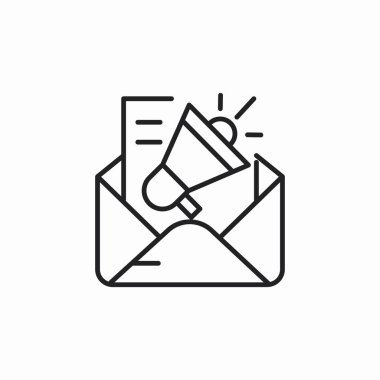 ticari posta pazarlama simgesi işaret vektörü