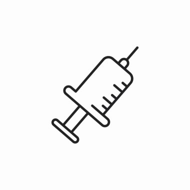 Enjeksiyon şırınga simgesi işaret vektörü