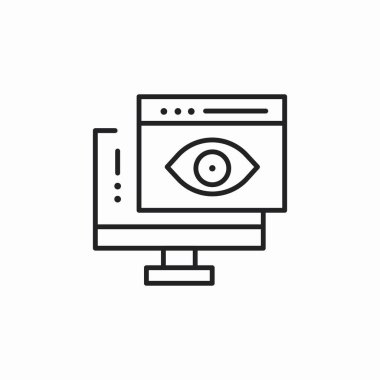 çevrimiçi mağaza görünümü simge vektörü