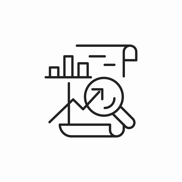 finance analytics report icon sign vector